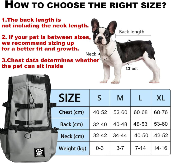 1–25 kg Hundetragetasche mit Kordelzug, belüfteter Haustier-Rucksack für kleine, mittelgrosse Hunde,