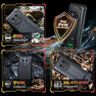 OUKITEL WP28E (2025) Outdoor Smartphone Android 14, 10600mAh Outdoor Handy Ohne Vertrag, 8GB +64GB/1