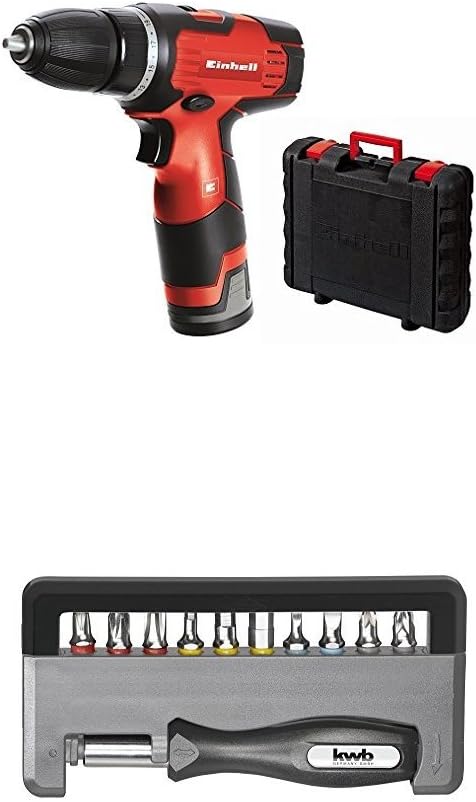 Einhell Akku Bohrschrauber TH-CD 12-2 Li (Lithium Ionen, 12 V, 1,3 Ah, 2 Gang, 24 Nm, Ladegerät, Kof