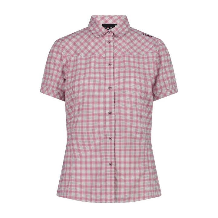 CMP Damen Damen-Stretch-Kurzarmshirt Shirt S Weiss-blush-anthrazit, S Weiß-blush-anthrazit