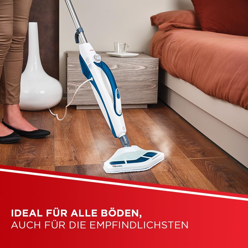 Polti Vaporetto SV460_Double Dampfbesen, Doppelfunktion mit tragbarem Dampfreiniger, tötet und besei