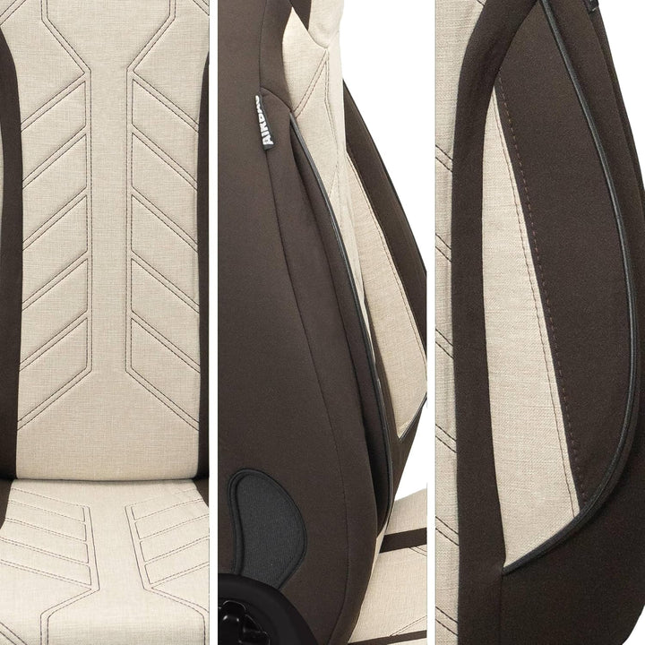 BREMER SITZBEZÜGE Mass Sitzbezüge Schonbezüge für Skoda Fabia 4 PLKT210 PLKT210 - Braun/Beige Fabia