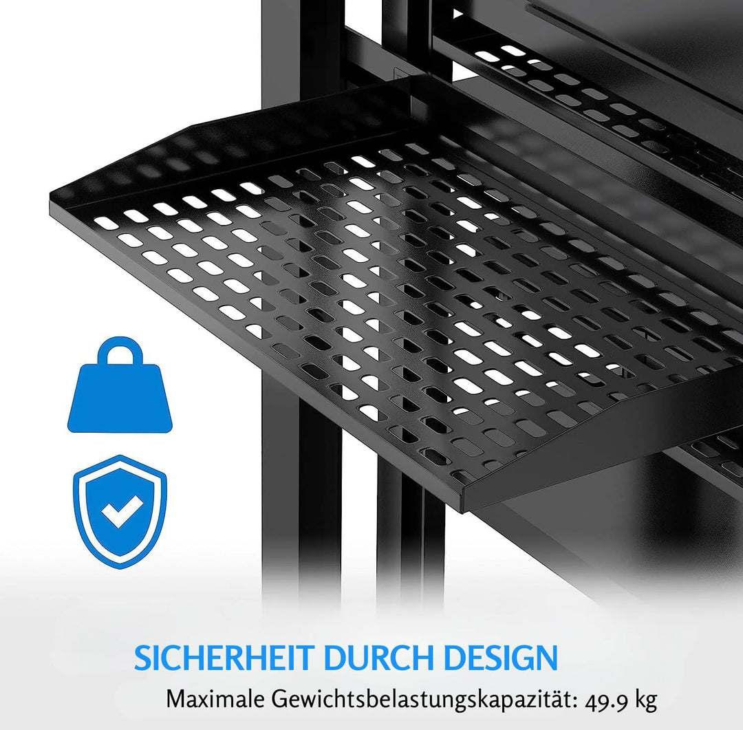 Pyle 2-Pc 1U Server Rack Shelf, Vented Shelves for Good Air Circulation, Cantilever Mount, Wall Moun