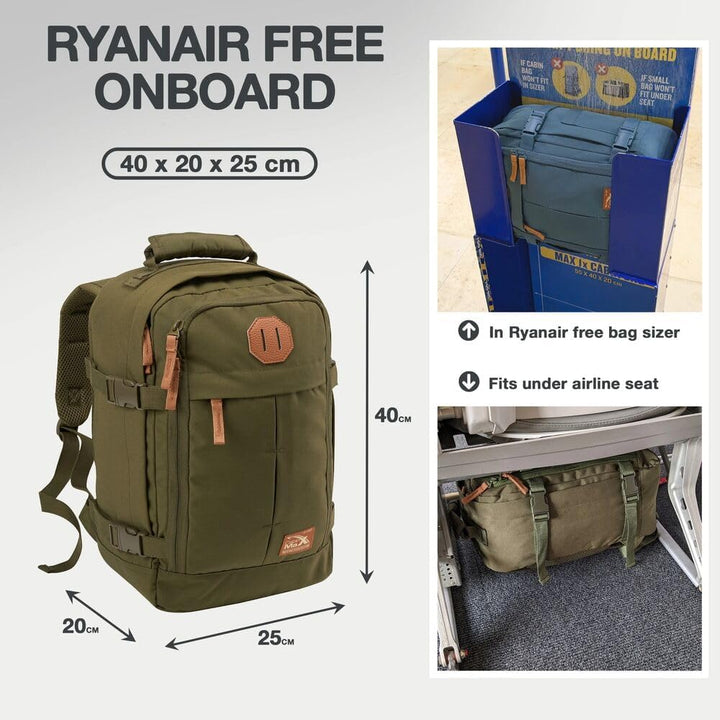 Cabin Max Reiserucksack, 40 x 20 x 25 cm, für Handgepäck – Rucksack mit niedrigem Sitz, geeignet für
