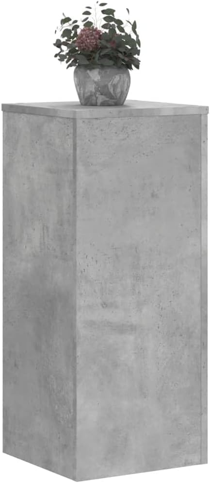 Pflanzenständer, 2 Stück, Holz, Grau, Beton, 30 x 30 x 70 cm, hohles Regal, hochfest, kann mit Sand