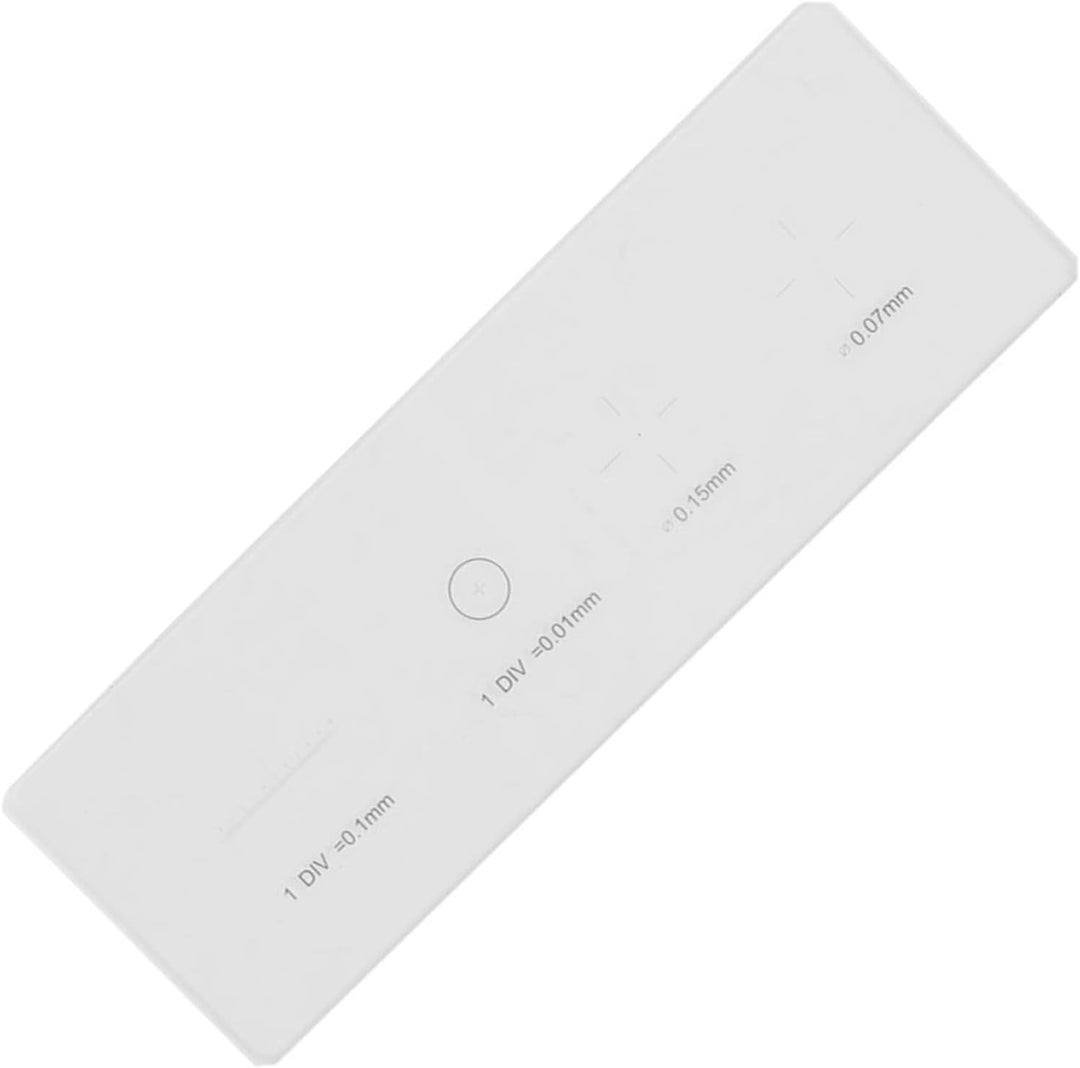 Oumefar DIV 0,01 mm K9 Mikroskop Objektiv Mikrometer Absehen Kalibrierung Objektträger Lineal Glasti