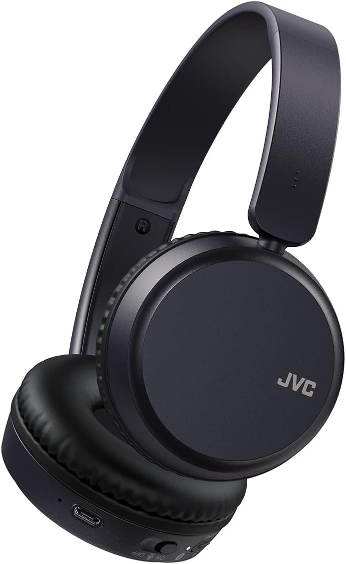 JVC HA-Z37W-A - Bluetooth On-Ear-Kopfhörer, Tiefbass, 3 Klangmodi (Bass/Klar/Normal), 35 Stunden Akk