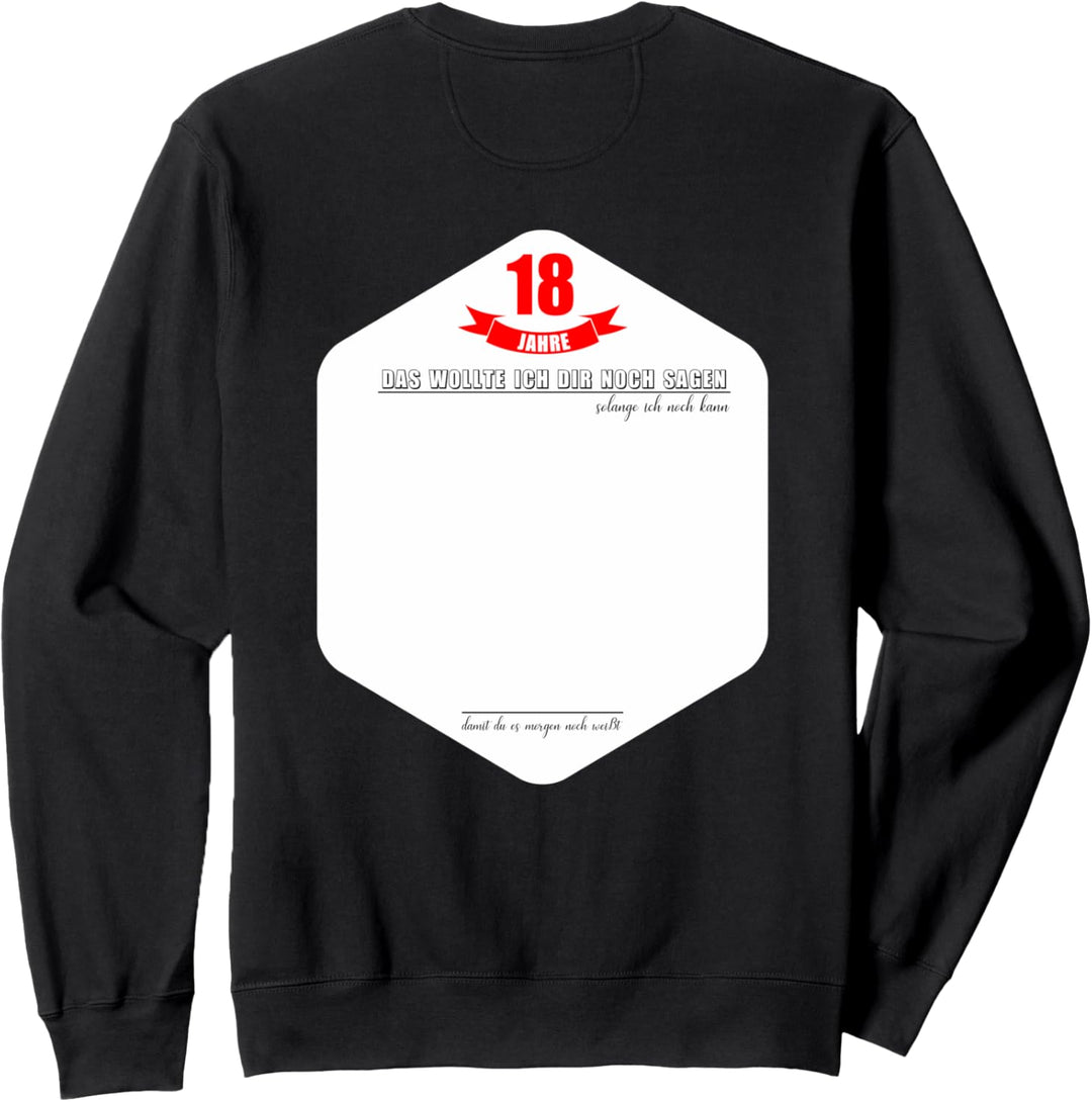 18 Jahre Geburtstag Party Lustiges 18 Geburtstag Gästebuch Sweatshirt