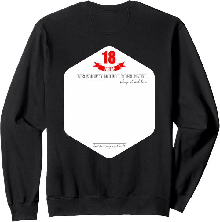 18 Jahre Geburtstag Party Lustiges 18 Geburtstag Gästebuch Sweatshirt