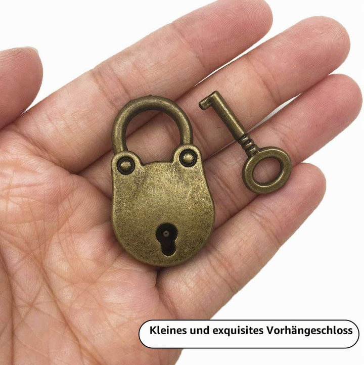 10 Stücke Vintage Vorhängeschloss Schlüssel Schloss mit Schlüssel Mini Archaize Vorhängeschloss für