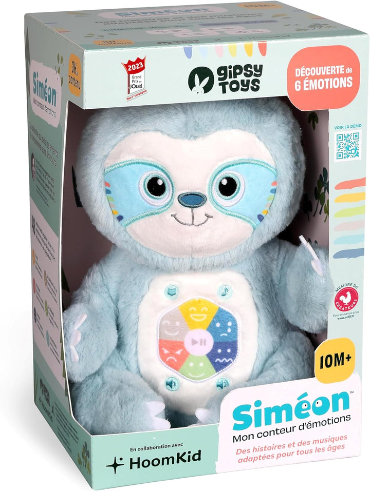 Gipsy Toys - Simeon, Mein Emotionserzähler - Interaktives Plüschtier mit Musik, Geschichtenerzähler