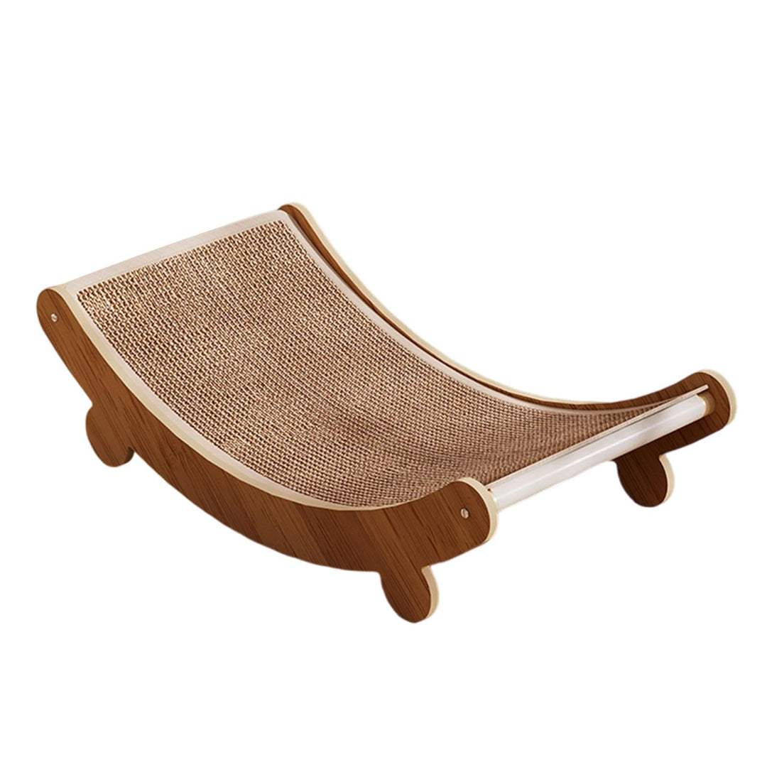 Erhöhter Katzenkratzstuhl Liege mit Sisalmatte Strandstuhl Design für Haustiere Indoor Nutzung (Coff