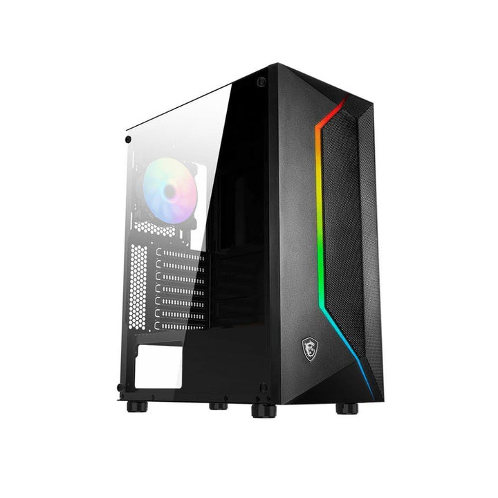 MSI MAG Vampiric 100R Mid-Tower ATX Gehäuse (1x USB 3.1 Anschluss, 1x 120mm A-RGB Fan im Lieferumfan