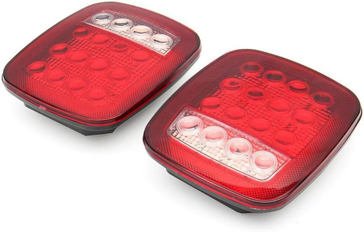 HEHEMM 16 LED Auto Rücklicht Wasserdicht LKW Anhänger Boot Stop Turn Rückfahrscheinwerfer Lampe Rot