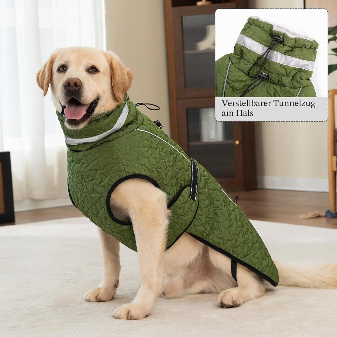Hundejacke Winter Mantel Hund Wasserdicht Regen Hundemantel Warm Reflektierend Wintermantel Hund Fle