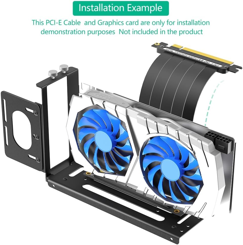 Externe GPU -Dockingstation Vertikaler GPU -Mount -Halterung, 2 Steckplatzlenkhalter mit Hardware, E