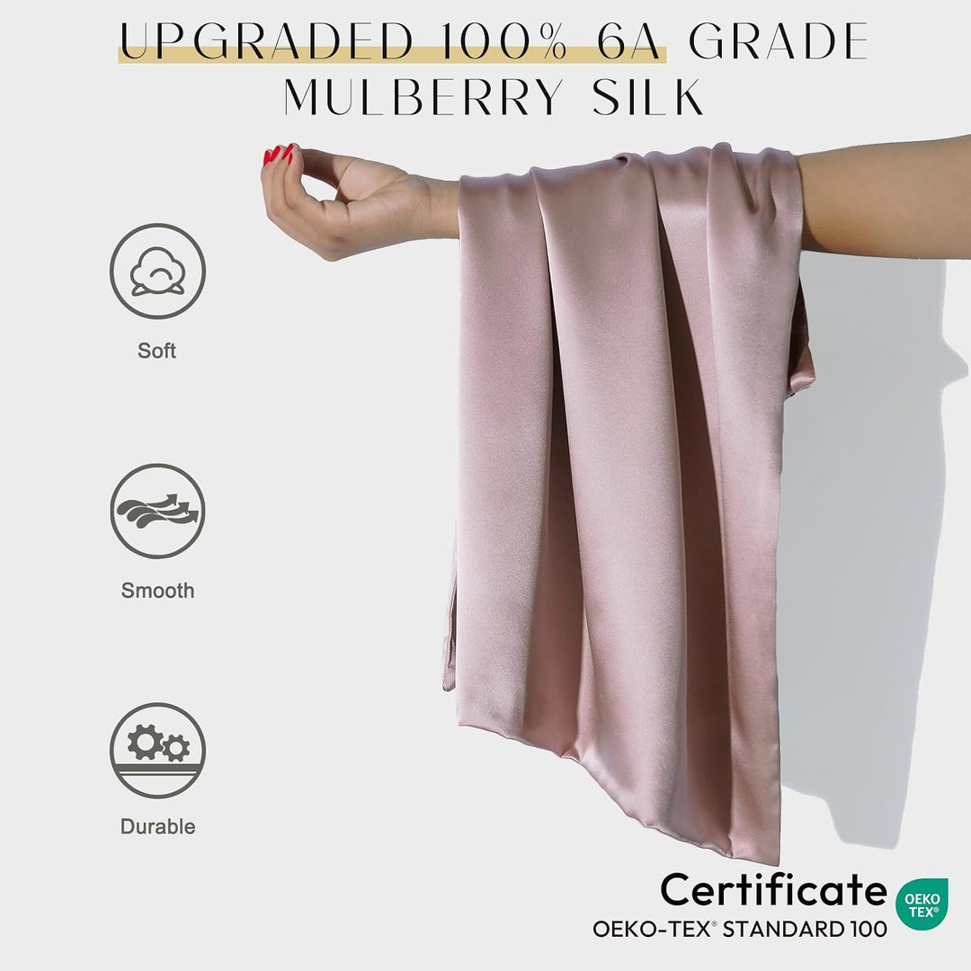 ZIMASILK Kissenbezug aus Reiner Maulbeerseide für Haare und Haut, mit verstärktem, verstecktem Reiss