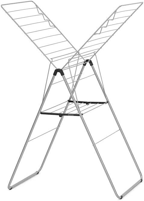 Brabantia HangOn 20m Trockengestell, Legierter Stahl, Metallic Grey 20m without Rod Metallic Grey, 2