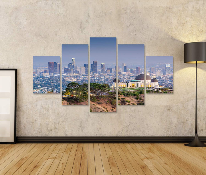 islandburner Bild auf Leinwand Los Angeles Kalifornien Usa Stadtzentrum Skyline Von Griffith Park Bi