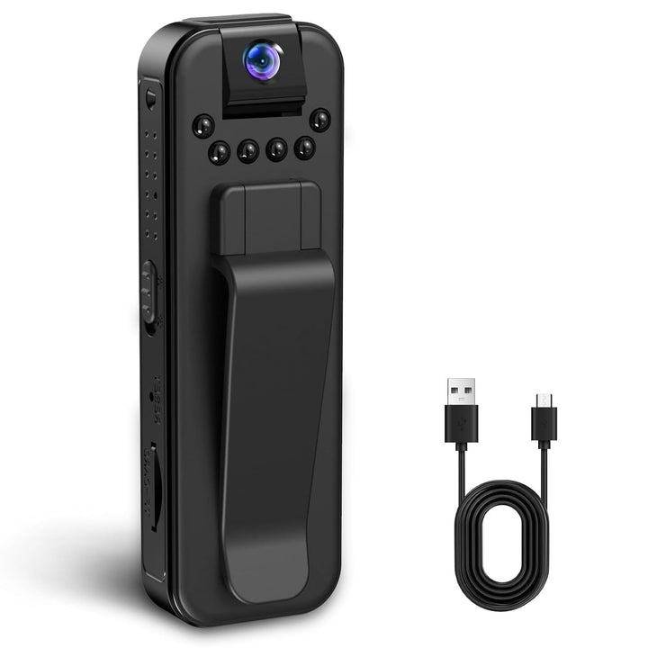 ZeiLaBang Kakadi 1080P Mini-Körperkamera,Tragbare Bodycam,Tragbarer Polizei-Camcorder,Audio Video Au
