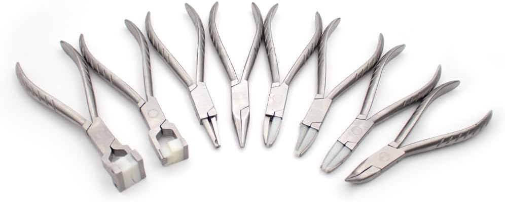 Toplionace Professionelles Brillenreparatur-Werkzeugset， 8 Zangen + 6 Schraubendreher mit Etui Zur O