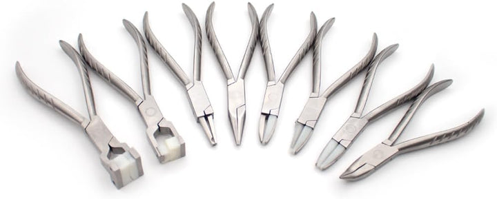 Toplionace Professionelles Brillenreparatur-Werkzeugset， 8 Zangen + 6 Schraubendreher mit Etui Zur O
