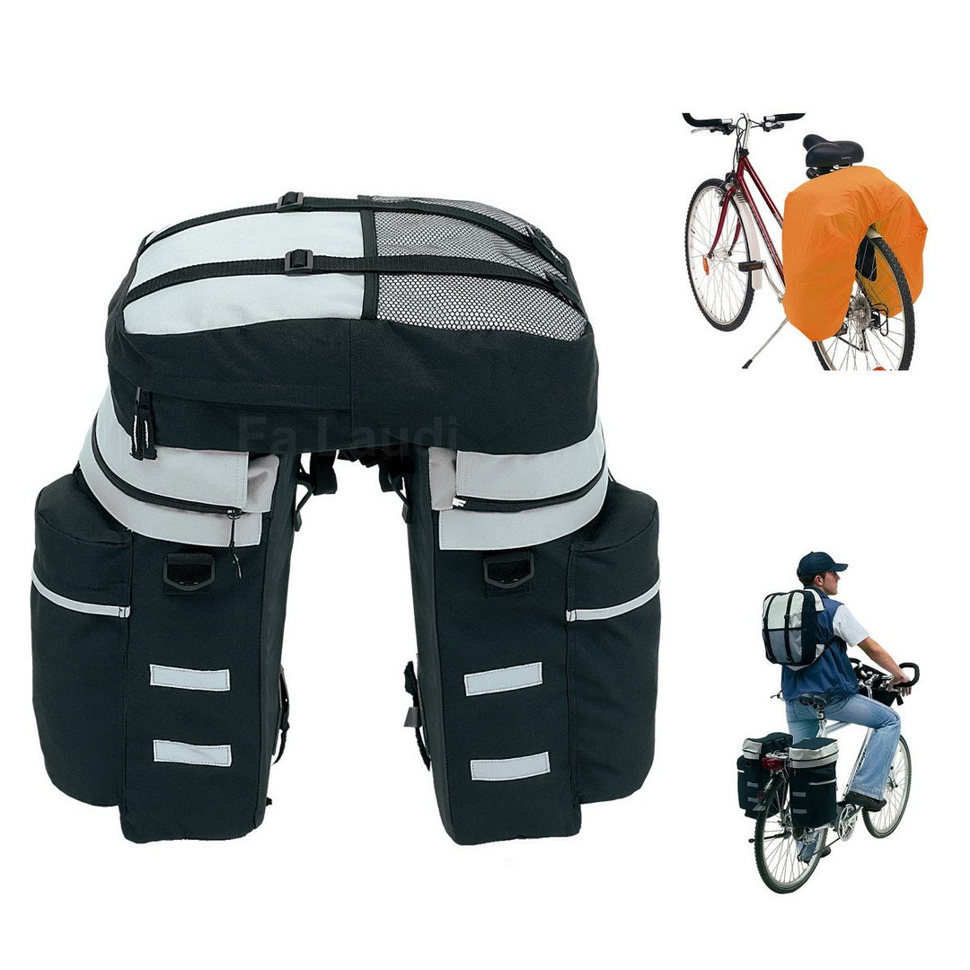Fahrrad-Packtaschenset Bike 3-teilig, 3-Teilig, grau/schwarz, one Size, 56-0230500