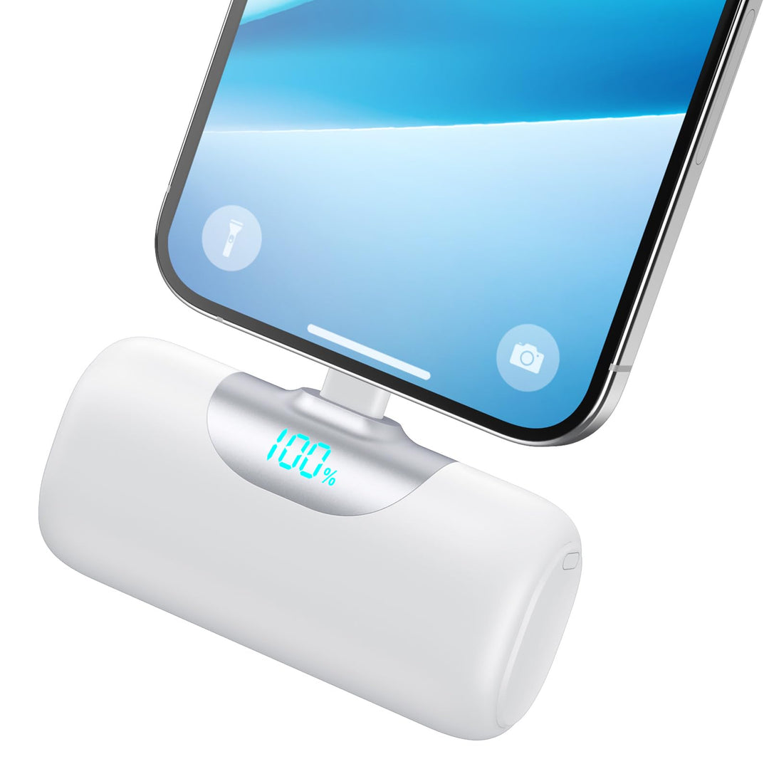 Mini Powerbank für iPhone 5500mAh, Klein Power Bank Kompakt 22.5W PD 3.0A Schnelles Aufladen Akkupac