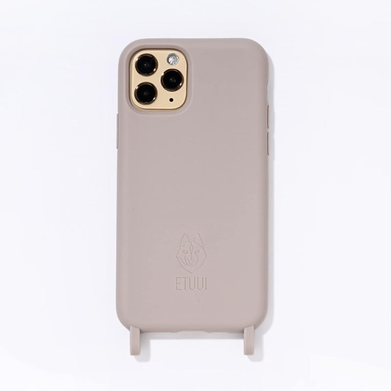 ETUUI Silk Hook Hülle iPhone 13 pro max Taupe - hochwertige Schutzhülle, Rundumschutz Handyhülle, iP