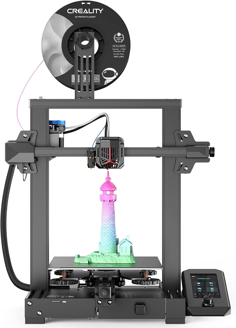 Creality Ender 3 V2 Neo 3D Drucker mit CR Touch Autonivellierung, Vollmetall-Extruder, PC-Federstahl