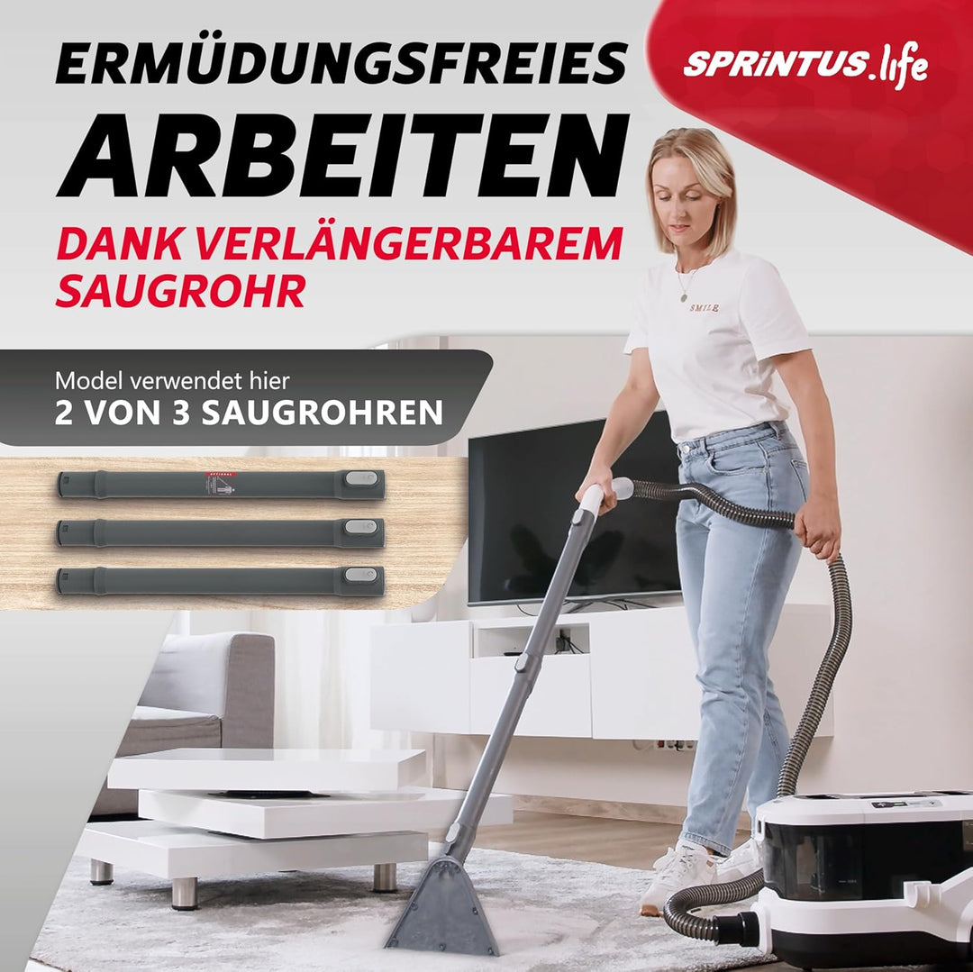 SPRiNTUS Nasssauger Polsterreiniger Gerät SPOTTY mit 170mbar Saugleistung für gründliche Reinigung v