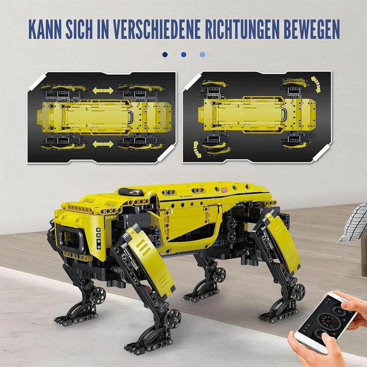 Mould King Roboter-Hundebausätze für Jungen, 936 Stück MOC-Steine APP Fernbedienung Roboterspielzeug