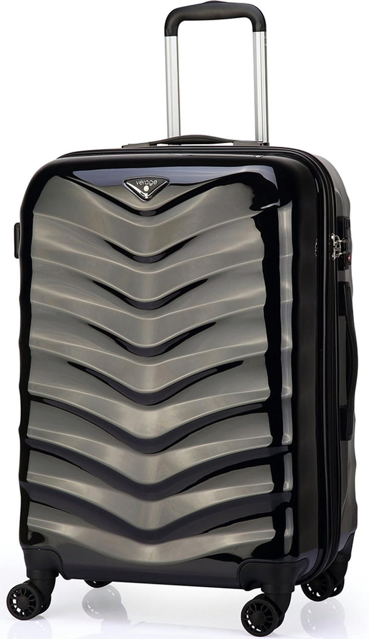 ABISTAB Verage Hartschalenkoffer Seagull 75cm (L-28-75x53x31) 105 Liter 4 Räder Schwarz TSA-Schloss,