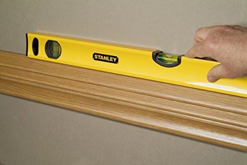 Stanley Wasserwaage Klassik (180 cm Länge, horizontale/vertikale Libelle, Schockabsorber, Genauigkei
