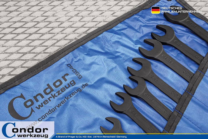 CONDOR Werkzeug 55040 | Gabel-Ringschlüssel-Satz | 12-tlg. | zöllig | 1/4" - 15/16" | Chrom-Vanadium