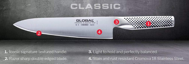 Global GS-2538 Messerset 3 teilig, G-2, GS-5 und GS-38