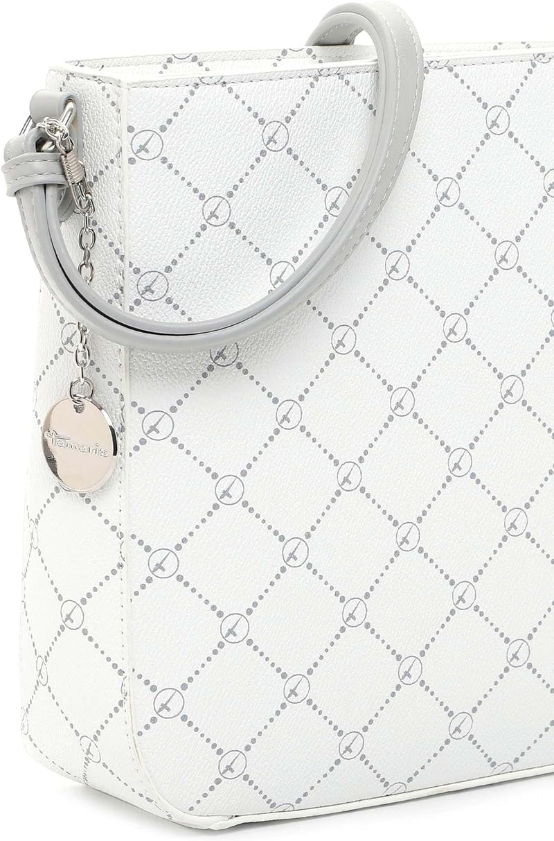 Tamaris Umhängetasche TAS Anastasia 30103 Damen Handtaschen Karo Einheitsgrösse White/Grey 308, Einh