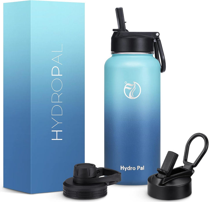 HydroPal Edelstahl Trinkflasche - 650ml, 950ml, 1.2L, BPA-Frei, Kohlensäure geeignet, Isolierte Ther