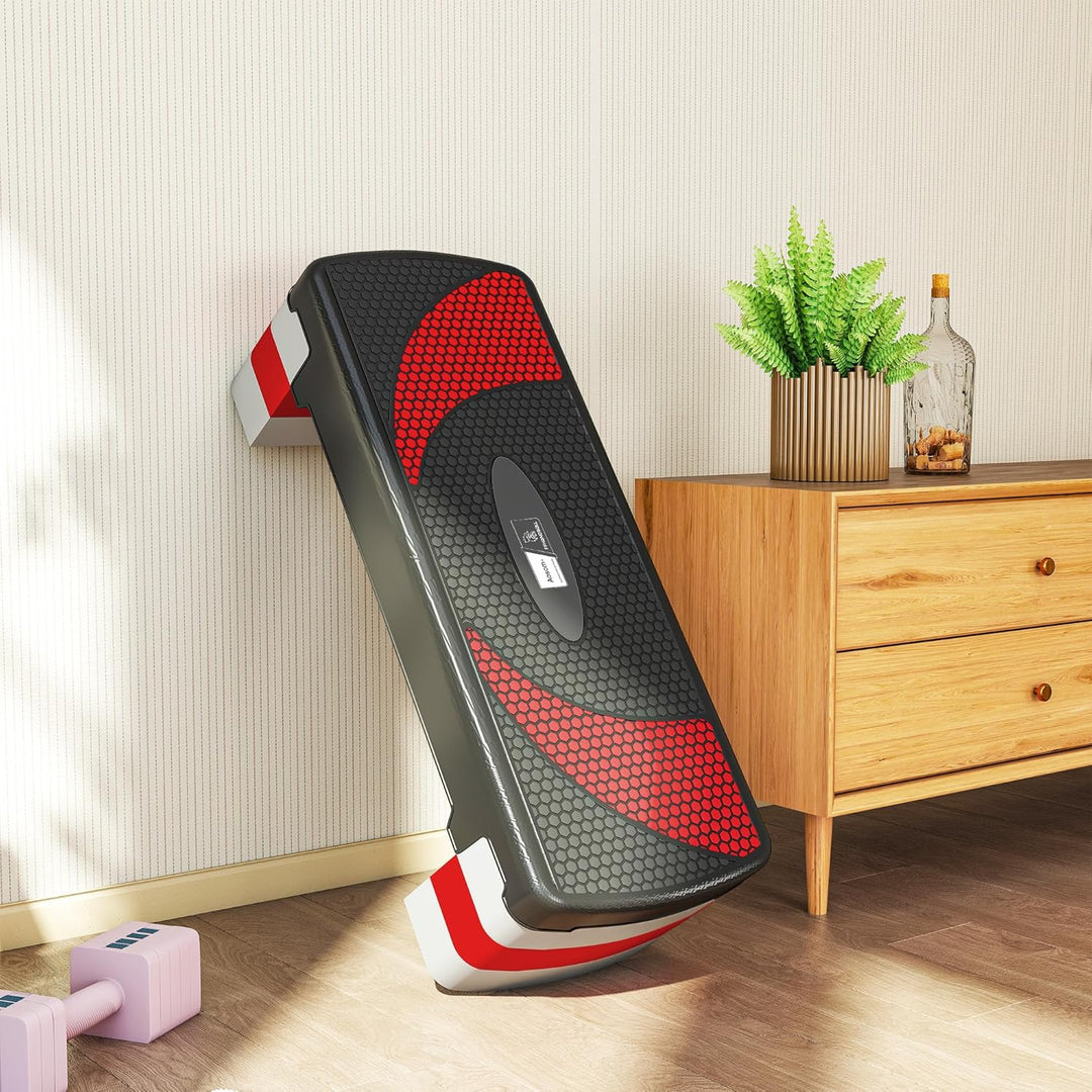 HOMCOM Aosom.fr x FFHandball Fitness Aerobic Stepper – höhenverstellbar 10/15/20 cm, rutschfeste Obe
