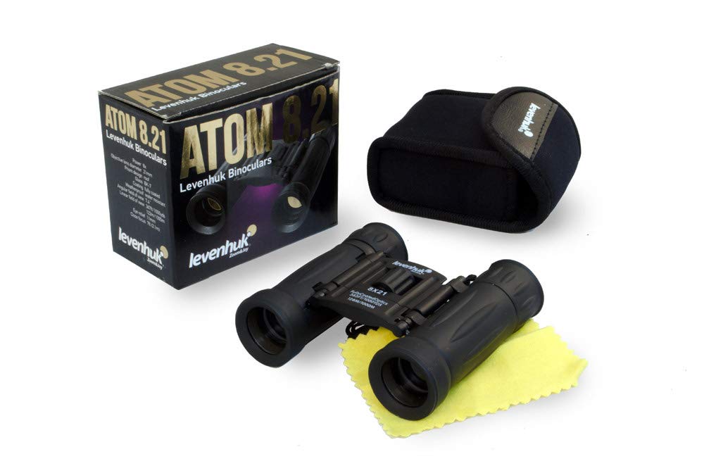 Levenhuk Atom 8x21 Ultrakompaktes Fernglas mit Vollvergüteter BK-7 Glasoptik für Naturgetreue Bilder
