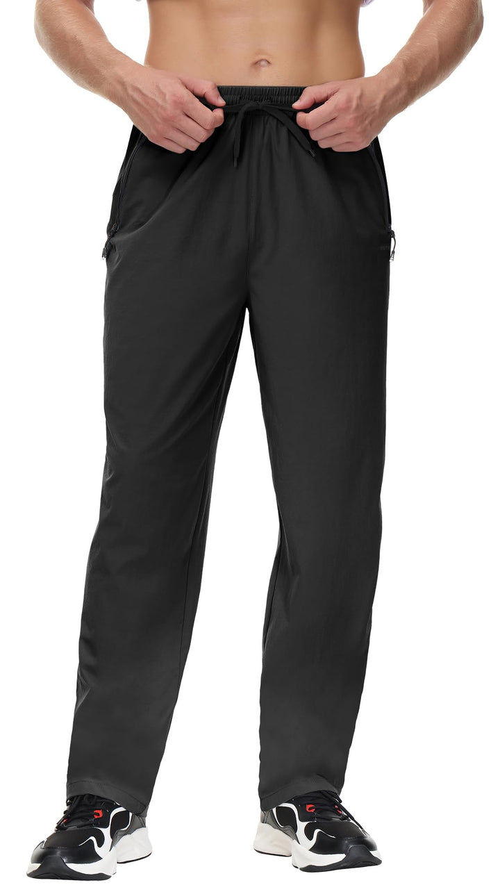 Butrends Herren Wanderhose Leicht Outdoorhose Workout-Laufhosen Atmungsaktive Sporthose, S Schwarz