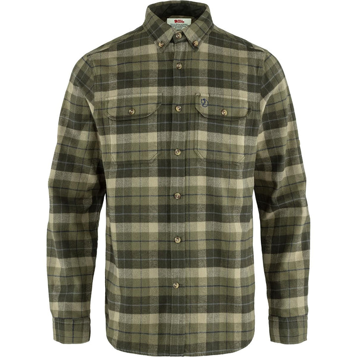 FJALLRAVEN Herren Singi Heavy Flannel Shirt M Langarmhemd XL Grün (Green - Deep Forest), XL Grü