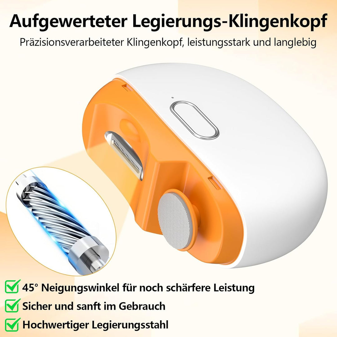 2026 Upgrade Elektrischer Nagelknipser, 2 in 1 Elektrische Nagelfeile Schneiden Feilen & Polieren, 2
