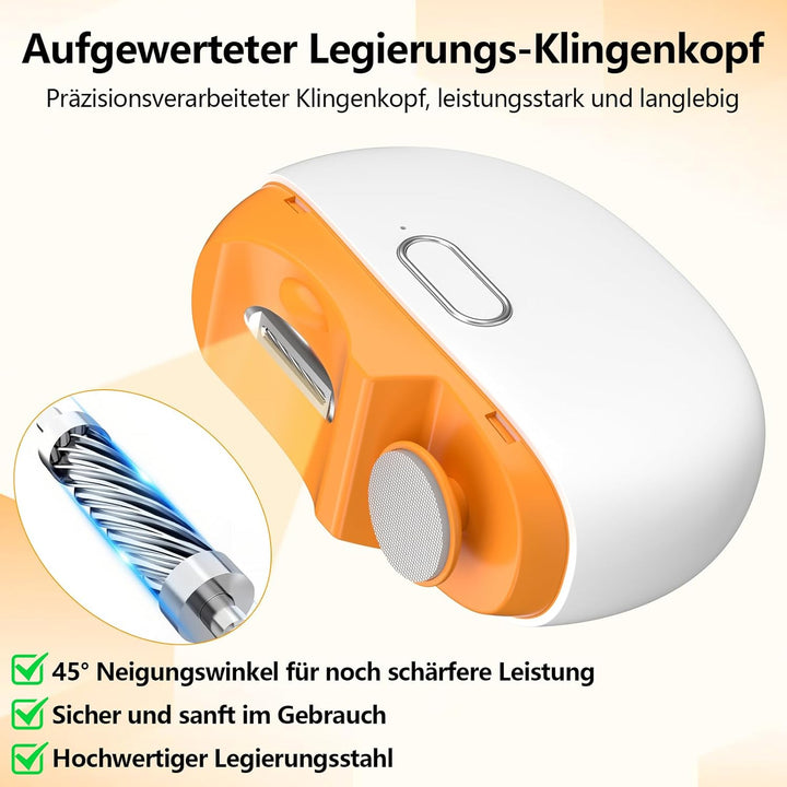 2026 Upgrade Elektrischer Nagelknipser, 2 in 1 Elektrische Nagelfeile Schneiden Feilen & Polieren, 2