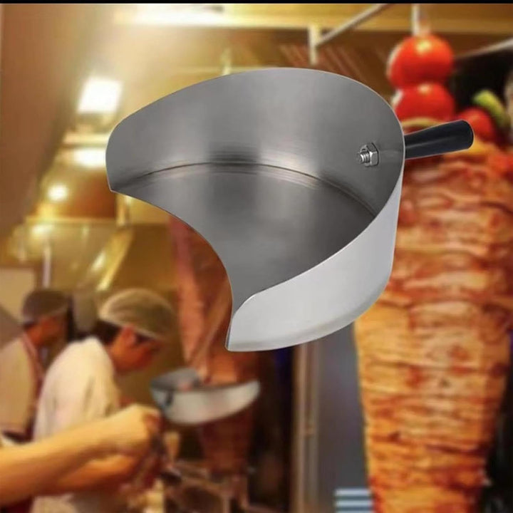 Rotisserie Fangpfanne Fleischfänger - Praktische Döner-schaufel, Edelstahlgrillschaufel, Handheld Ro