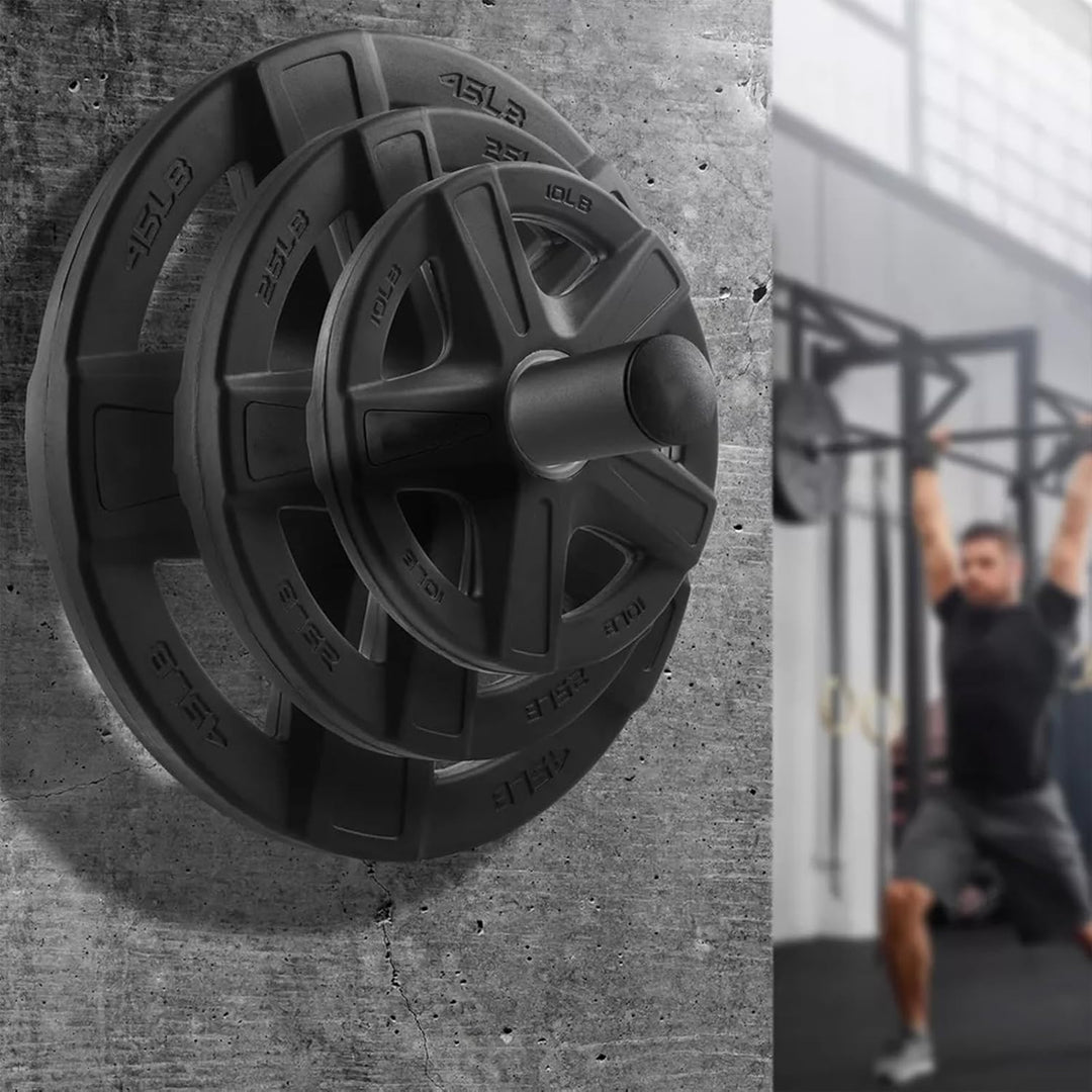 2 Stück Hantelscheibenständer, 50MM Hantelscheiben Halterung wandmontiert Wall Mounted Weight Plate