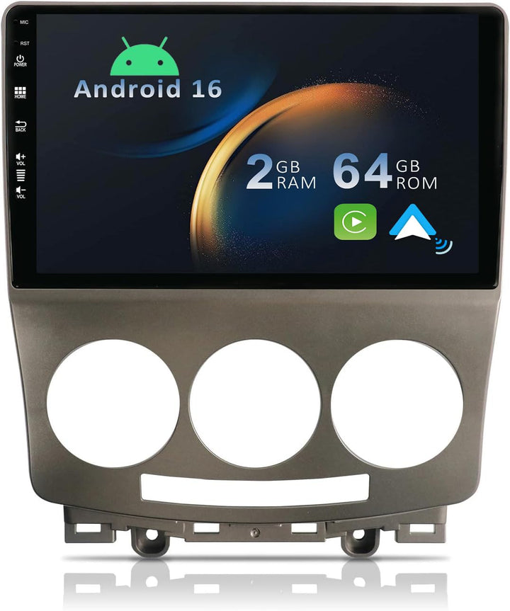 YUNTX Android 13 Radio mit navi für Mazda 5 (2005-2010): [Eingebautes CarPlay/Android Auto/GPS]-DAB/
