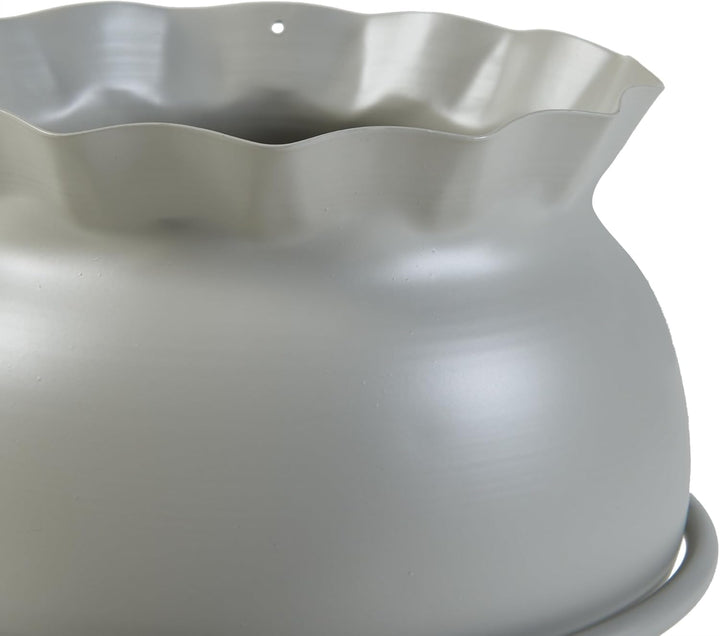 [en.casa] Blumenständer Assen Pflanzenständer mit Blumentopf Metall Hellgrau Pflanzenregal 31,5 x 19