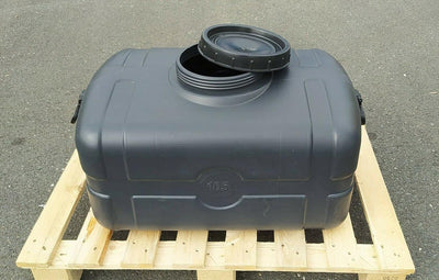 Varile Nutzwassertank inkl.1/2 Zoll Anschluss, Schraubdeckel für Camping und Keller Schwarz 105 L, 1