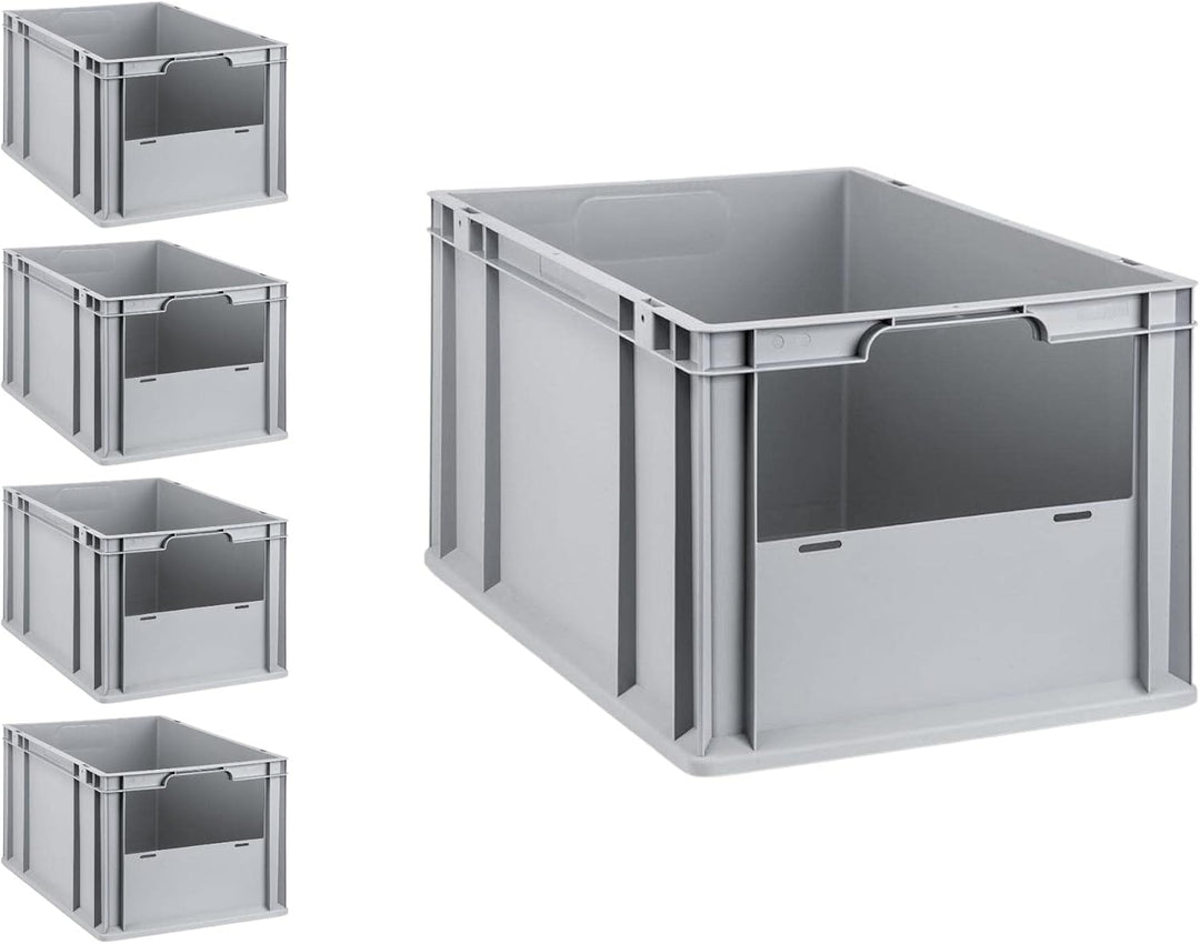 SparSet 5x Eurobox NextGen Insight | HxBxT 32x40x60cm | 65 Liter | Front offen | Eurobehälter, Trans